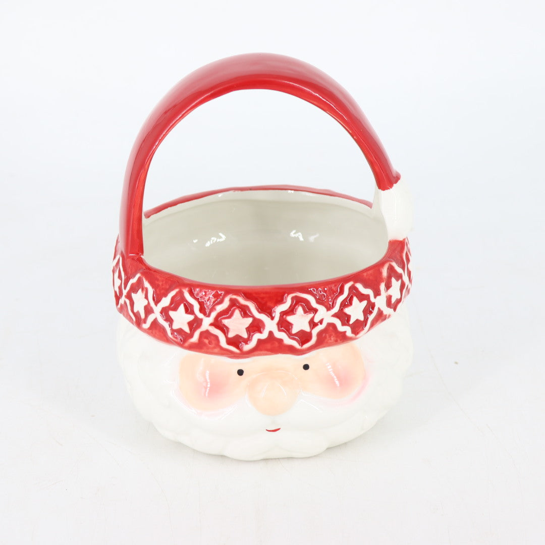 Christmas Ceramic Basket