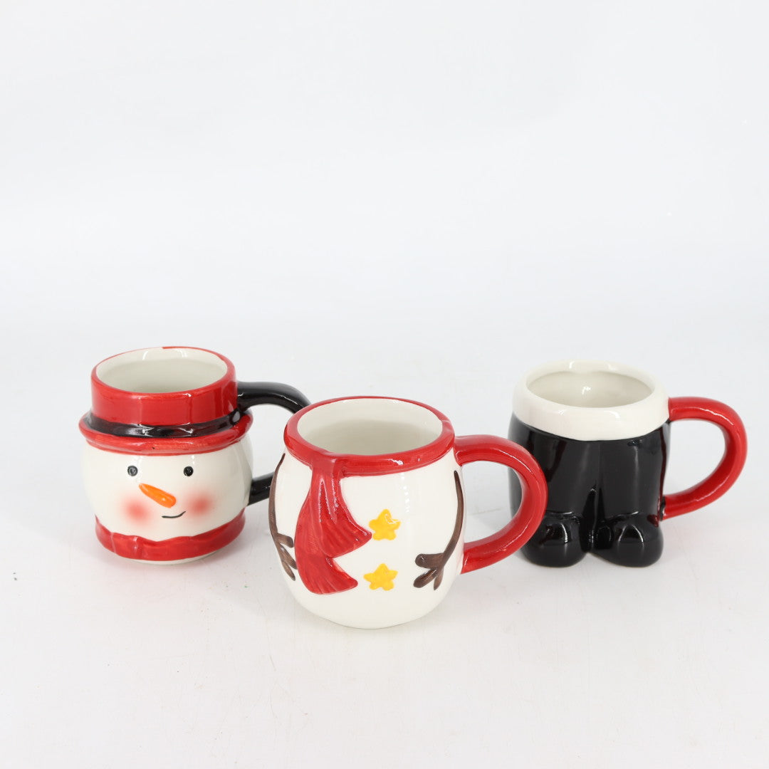 Set of Three Stacking Snowman Mugs