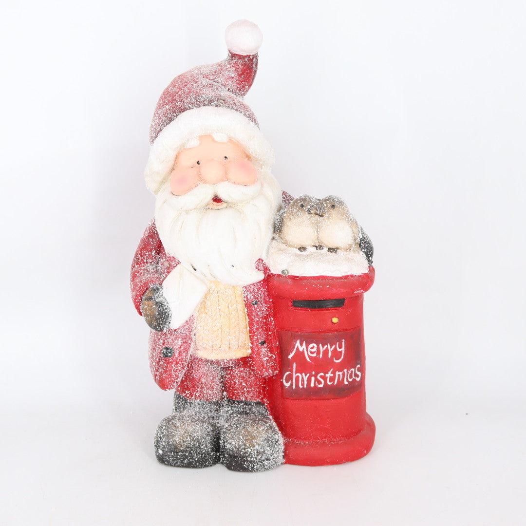 Santa with Mail Box figurine