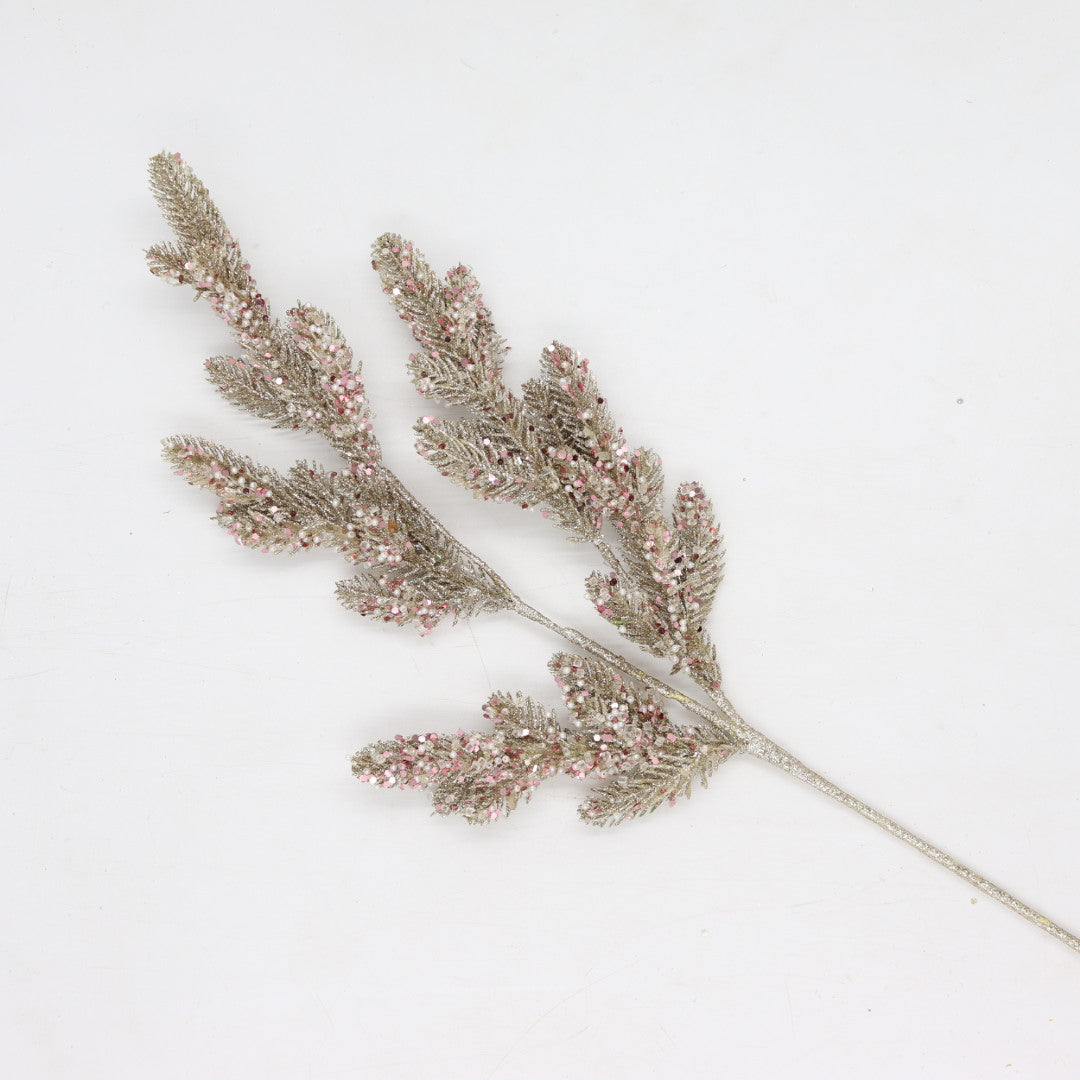 Champagne Tree Spray With Rose Gold Glitter