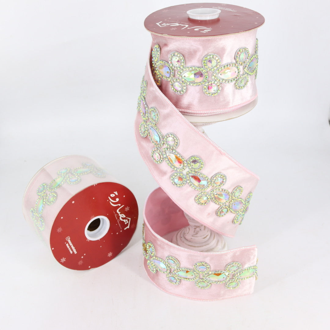 Rose Gold Beaded Ribbon