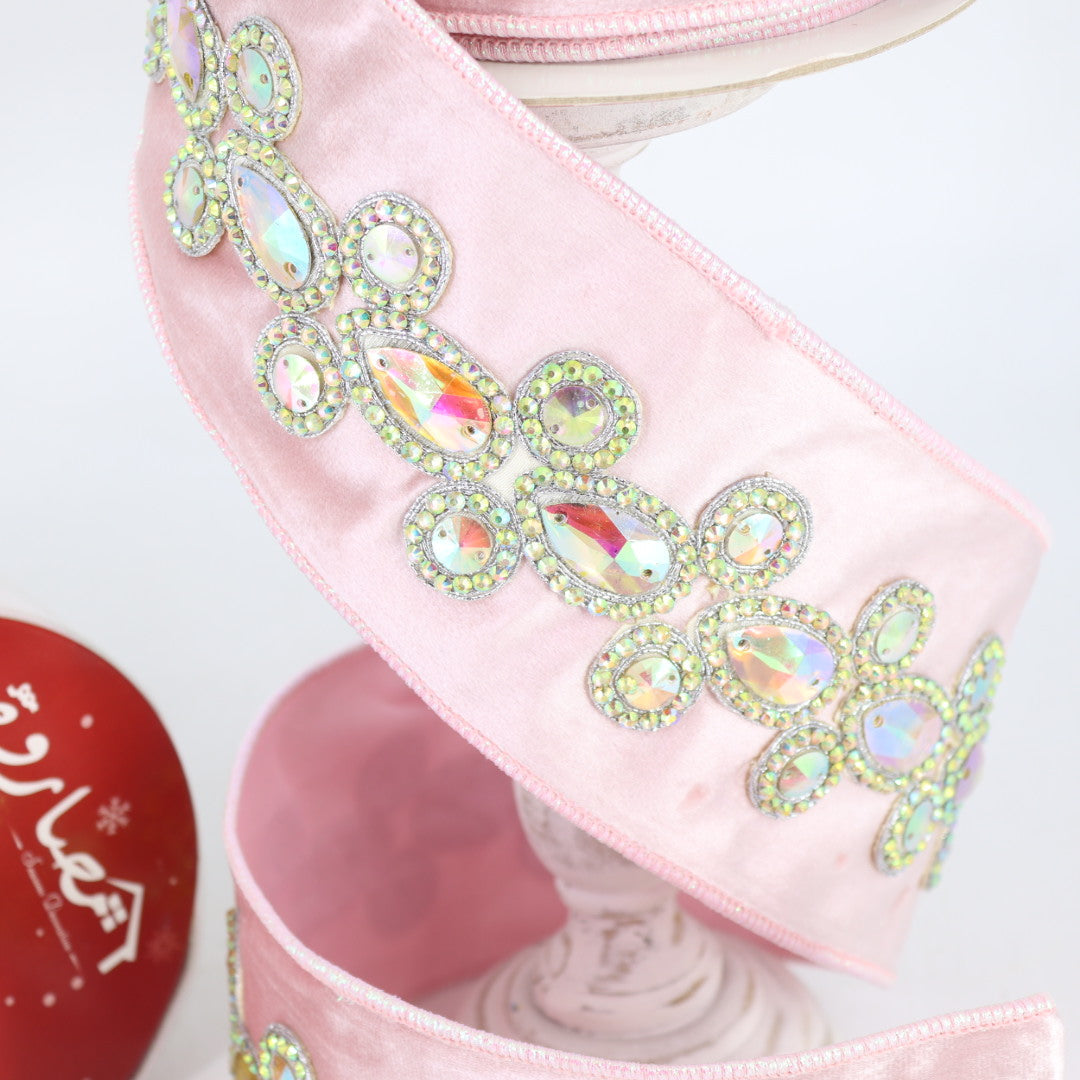 Rose Gold Beaded Ribbon