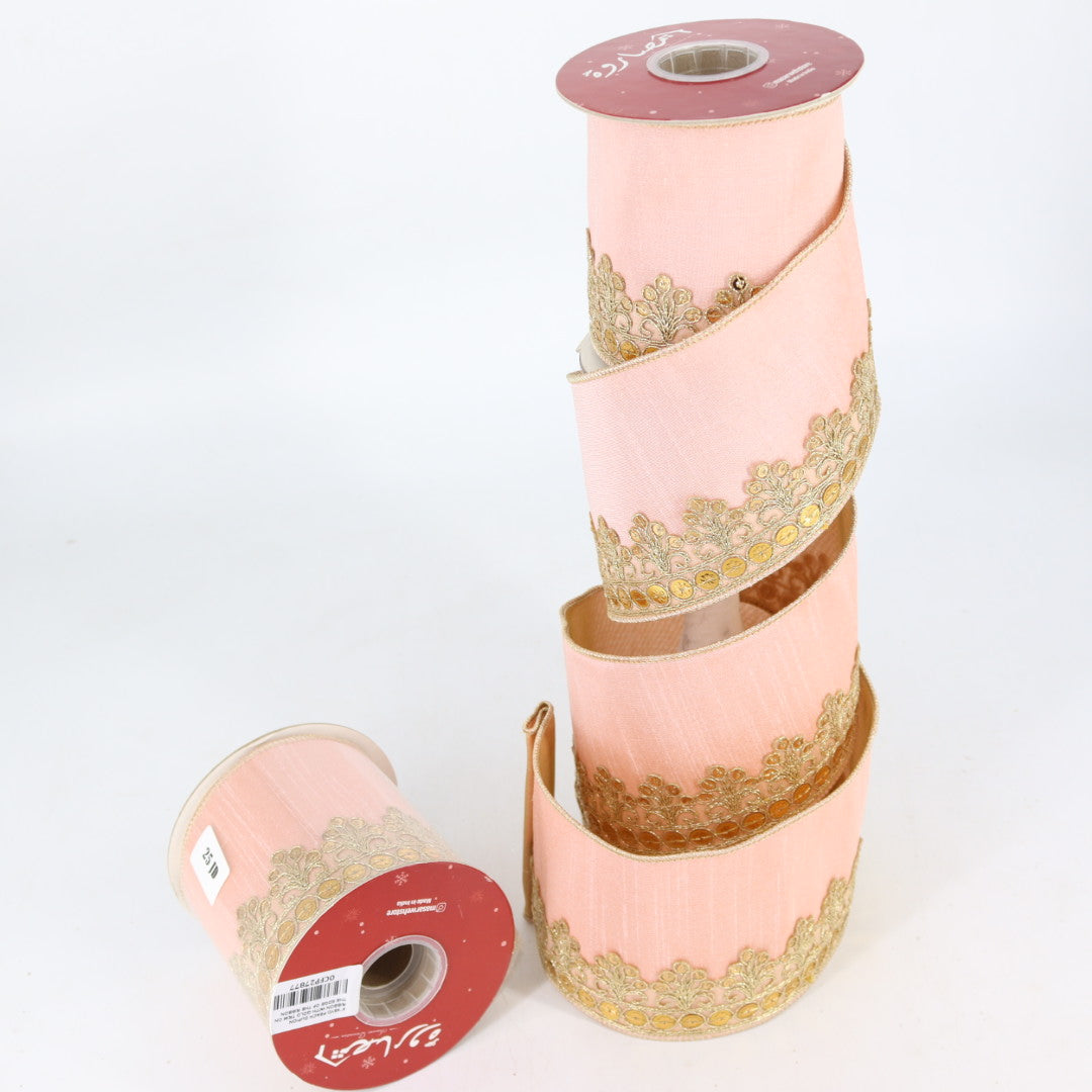 Rose Gold With Side Trim Ribbon