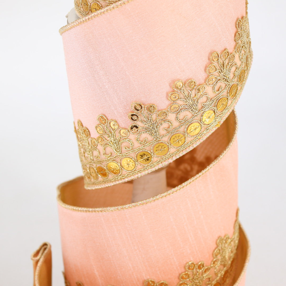 Rose Gold With Side Trim Ribbon