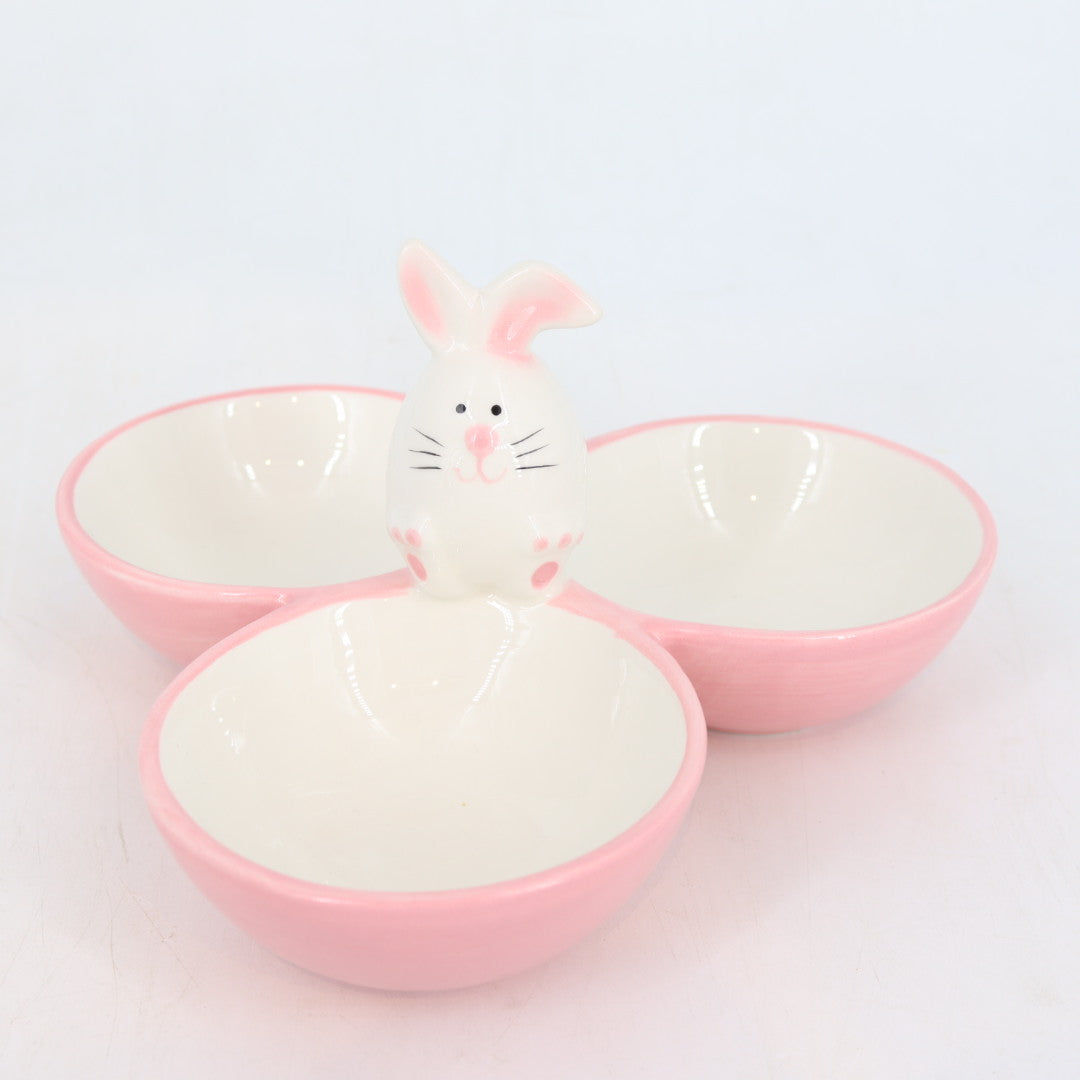 Ceramic Tri-Part Serving Bowl Easter