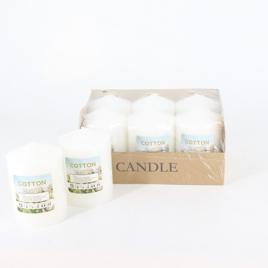 White Pillar Candle 7*10cm