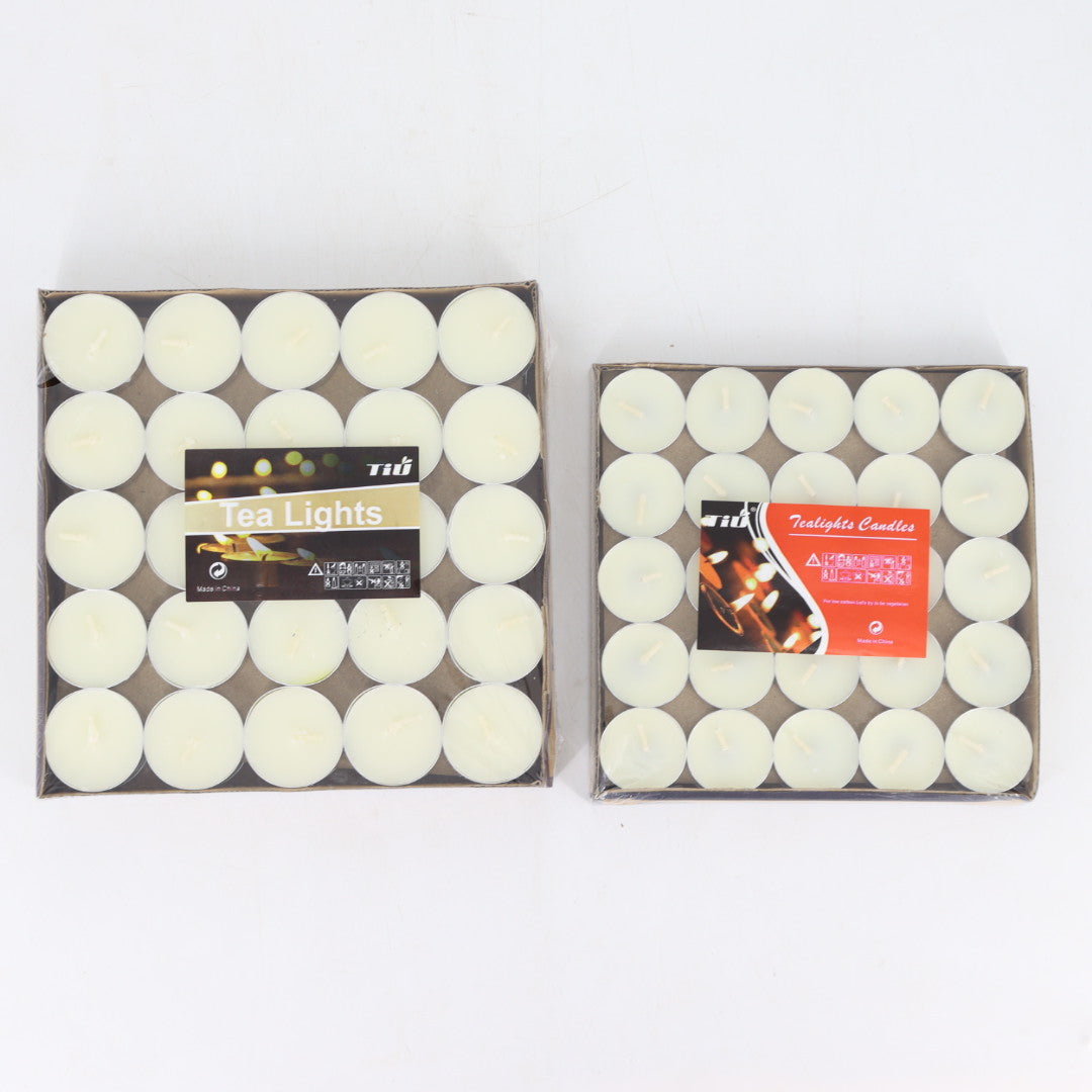 White Tea Candles 50pcs