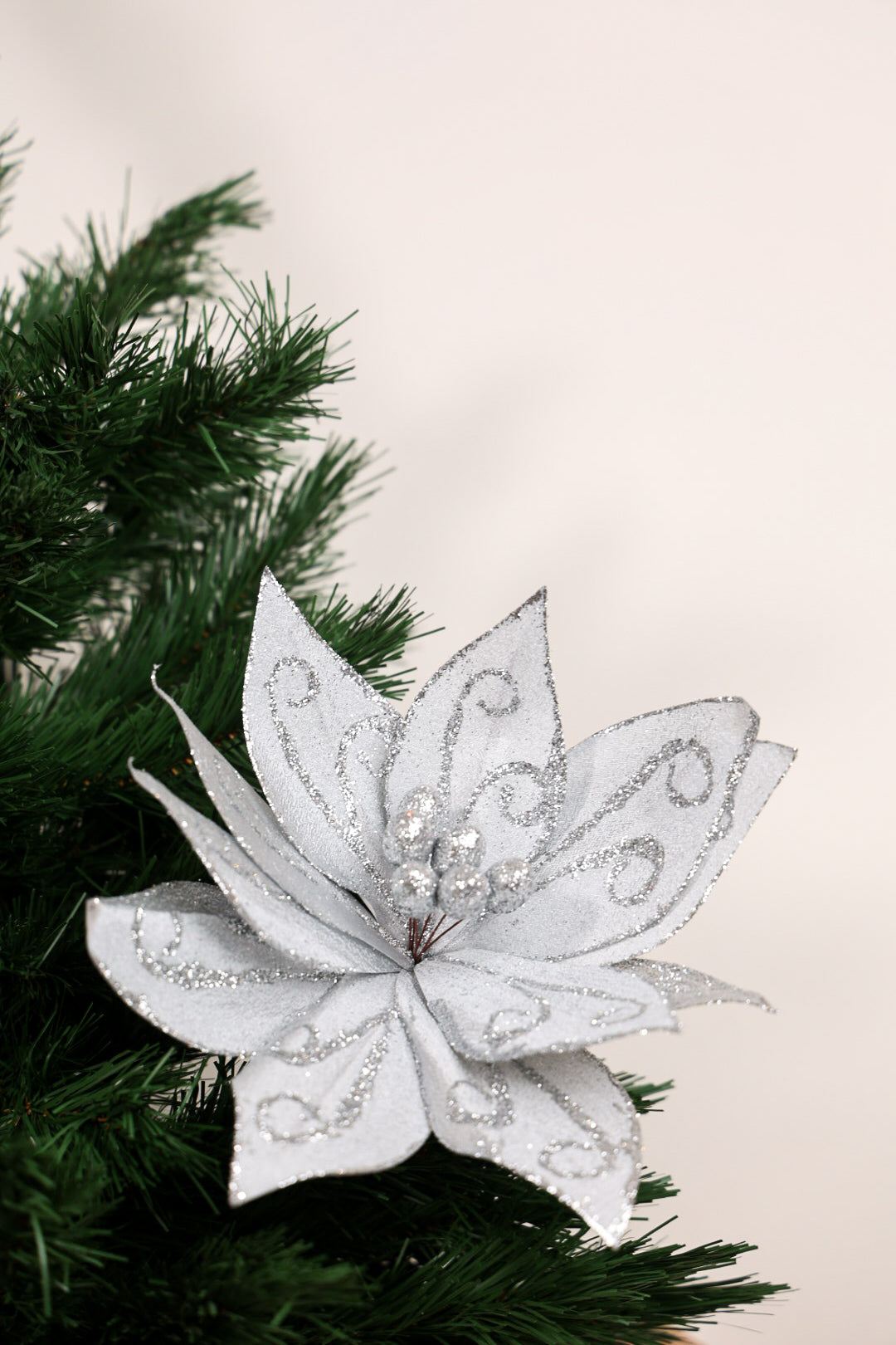 Silver Christmas Tree Flower