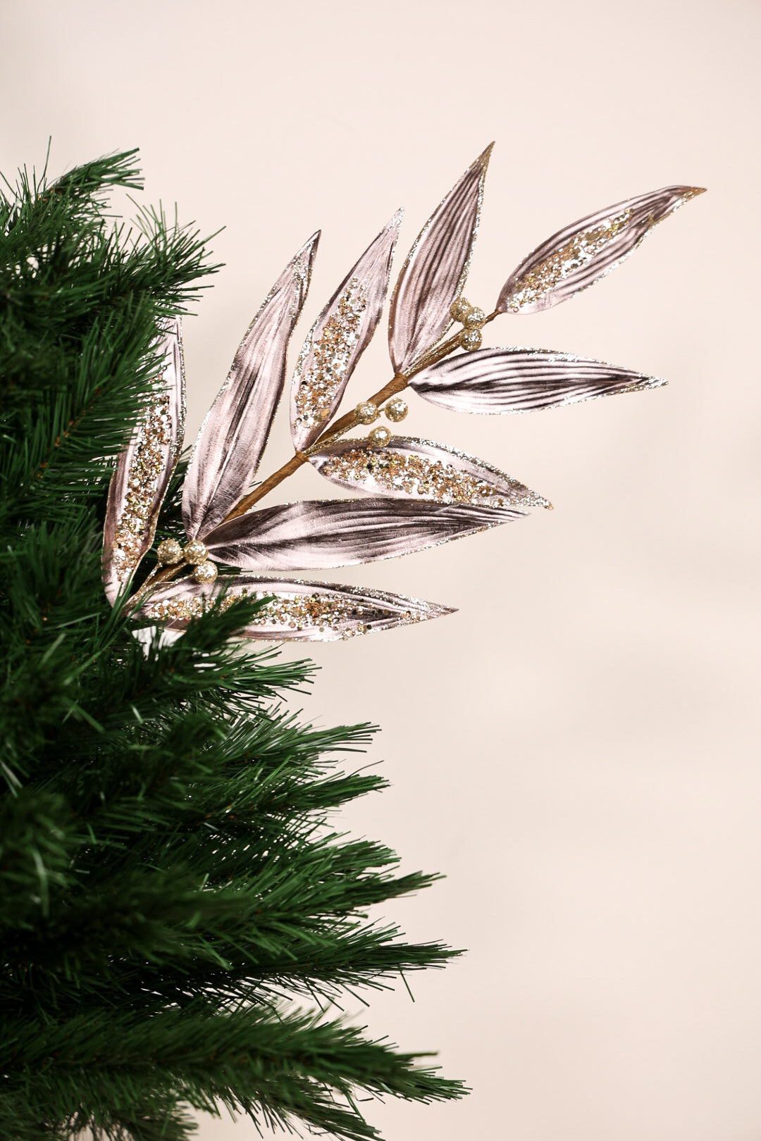 Metallic Rosegold Christmas Tree Spray