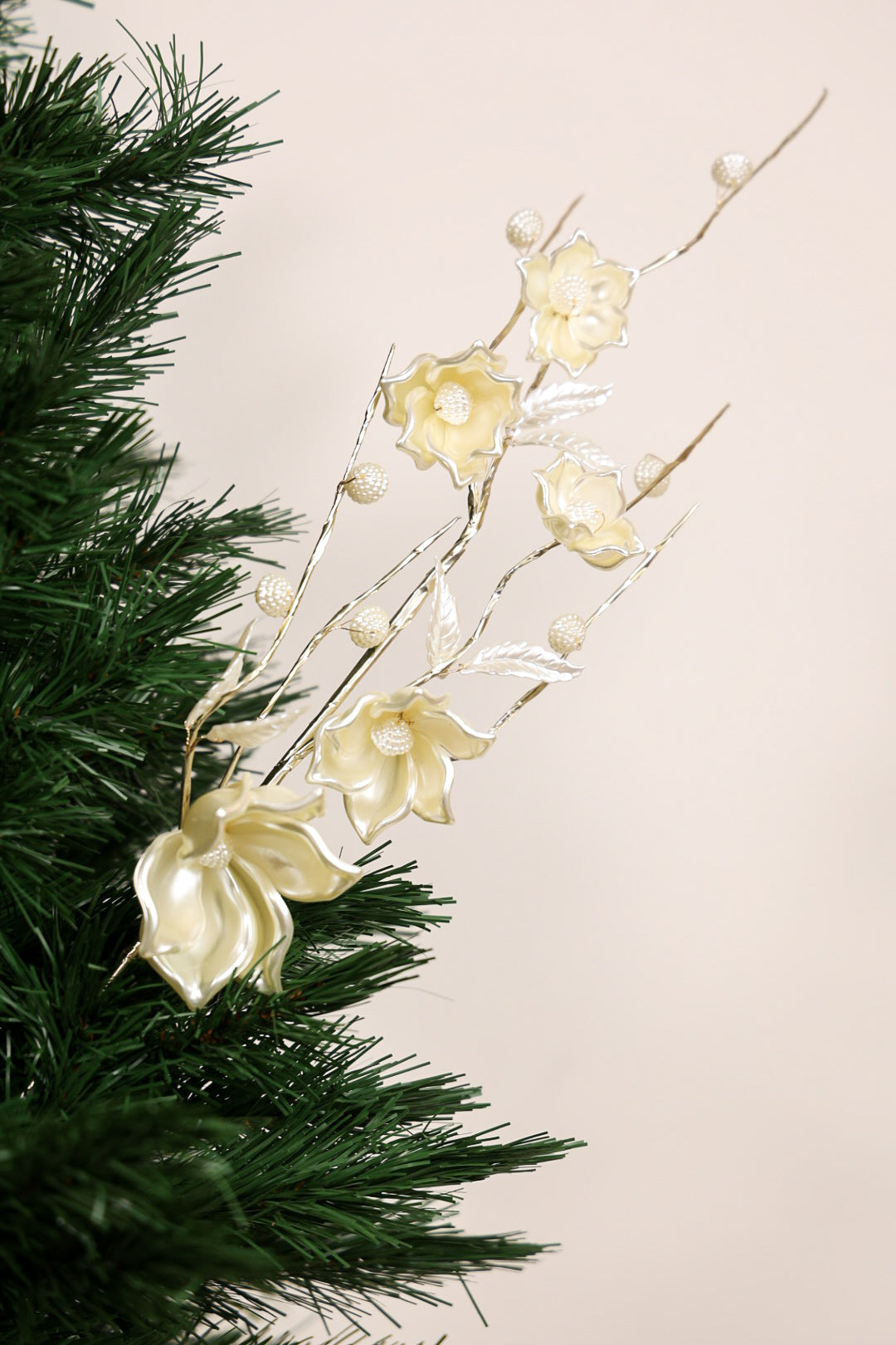 Christmas Tree beaded Flowers Spray