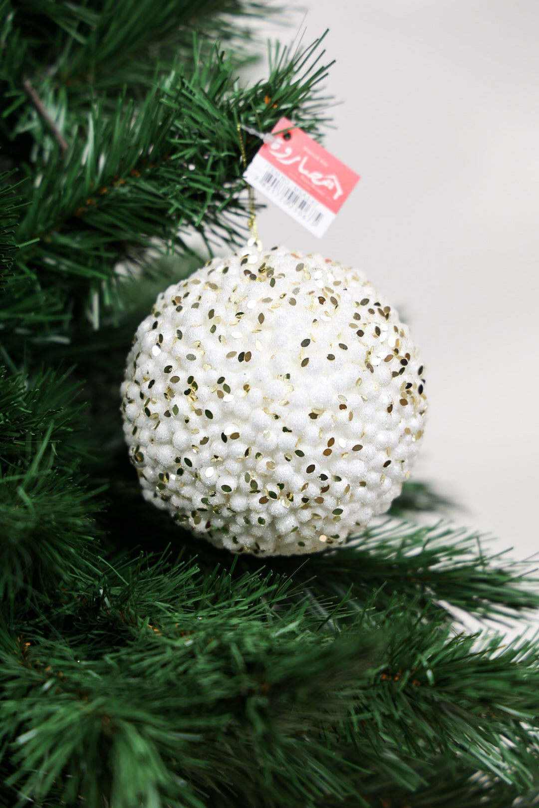 12CM White Ball With Gold Sprinkles