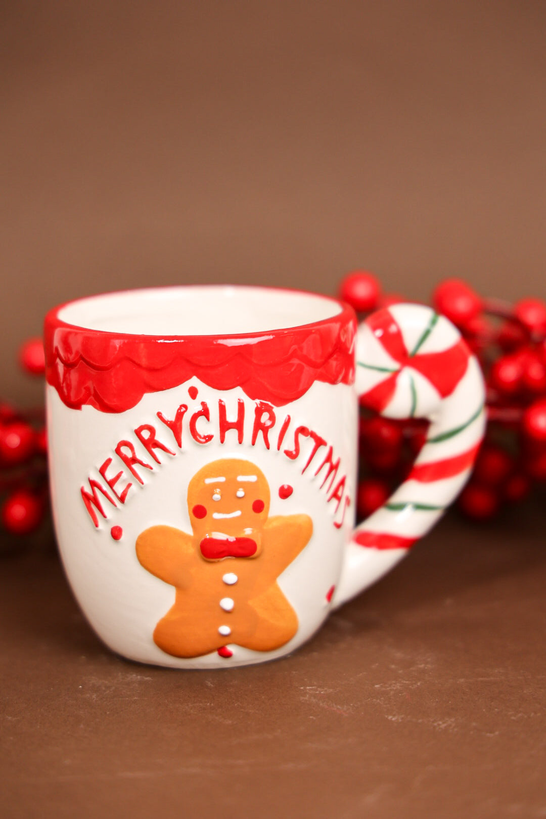 Gingerbread Candy Cane Mug