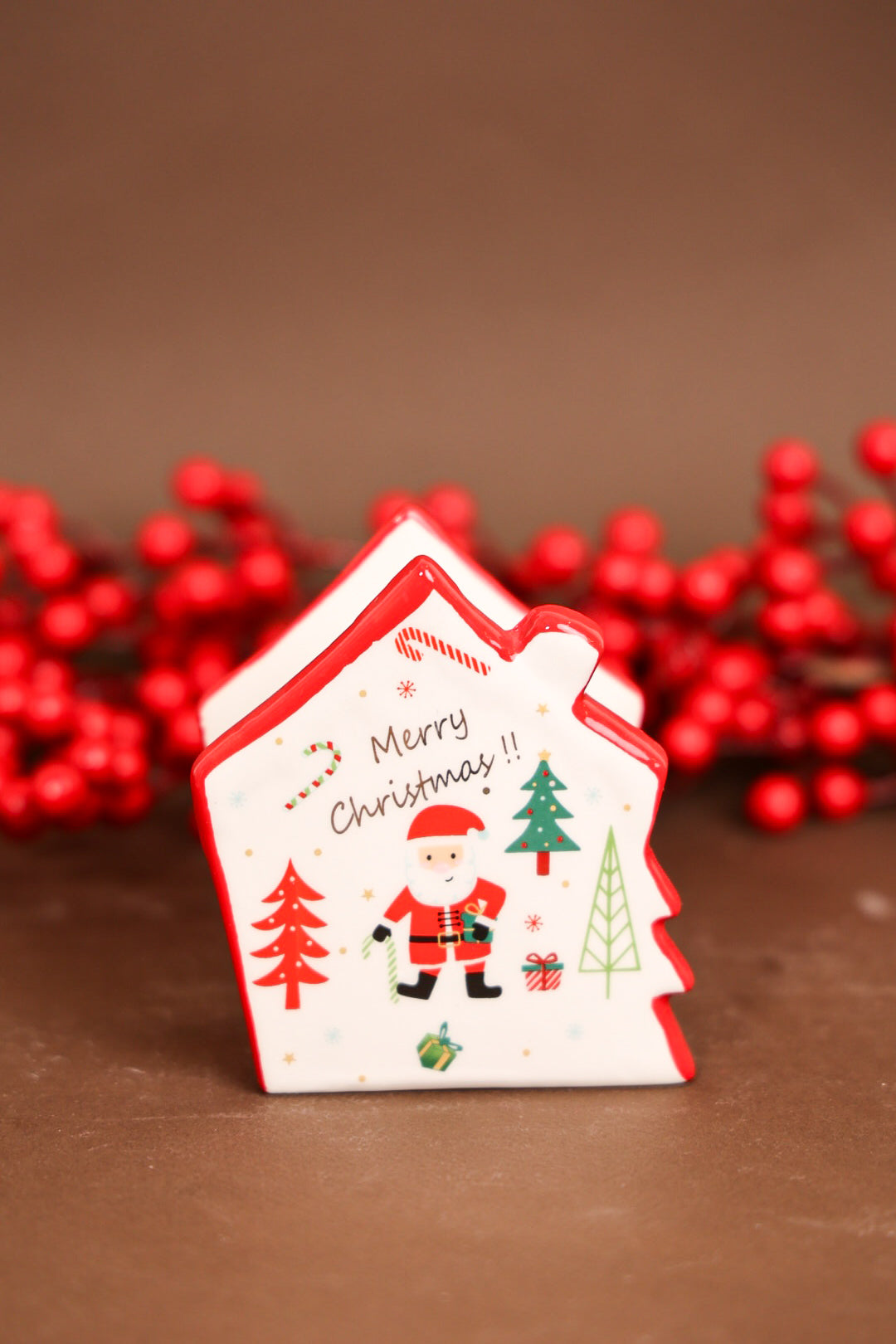 Chriatmas Napkin Holder Ceramic