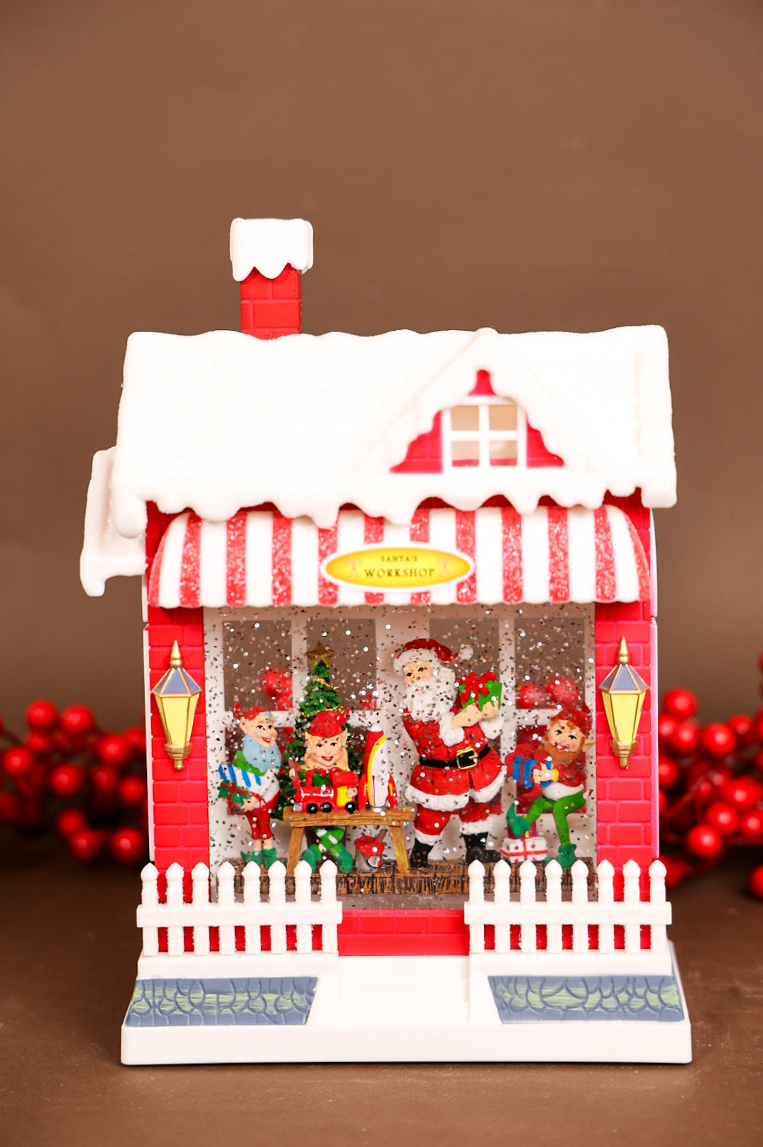 Santa Workshop Musical Water Lantern