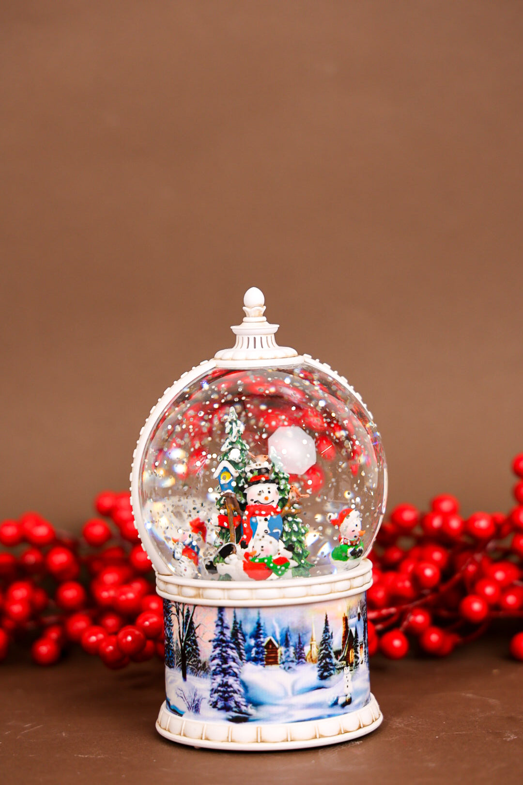 Snowman Snowglobe Musical Water Lantern