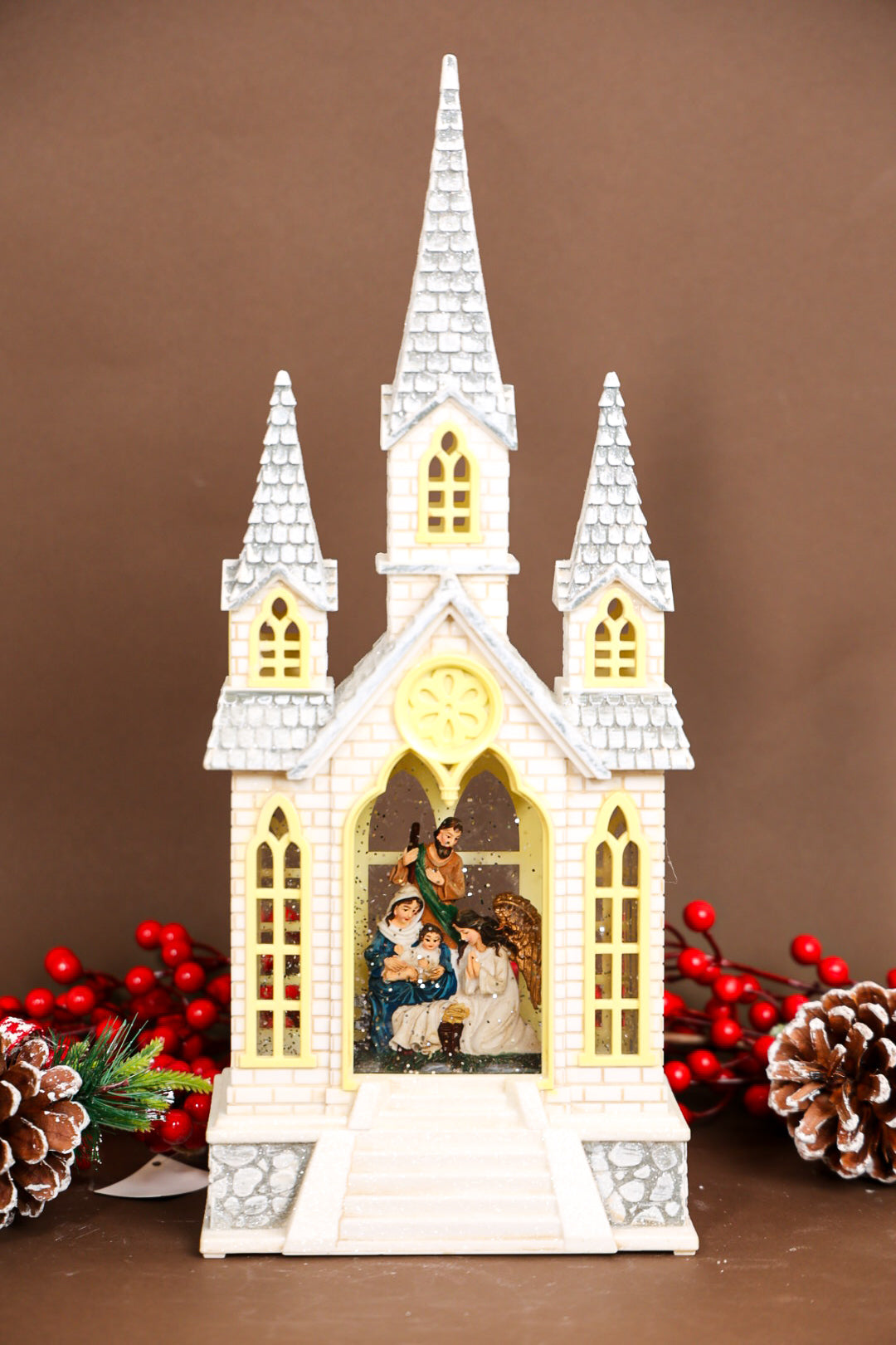 Nativity Set Chruch Musical Water Lantern