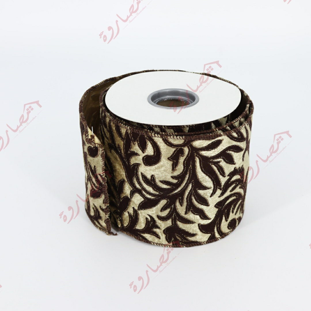 Acanthus Flocked Ribbon