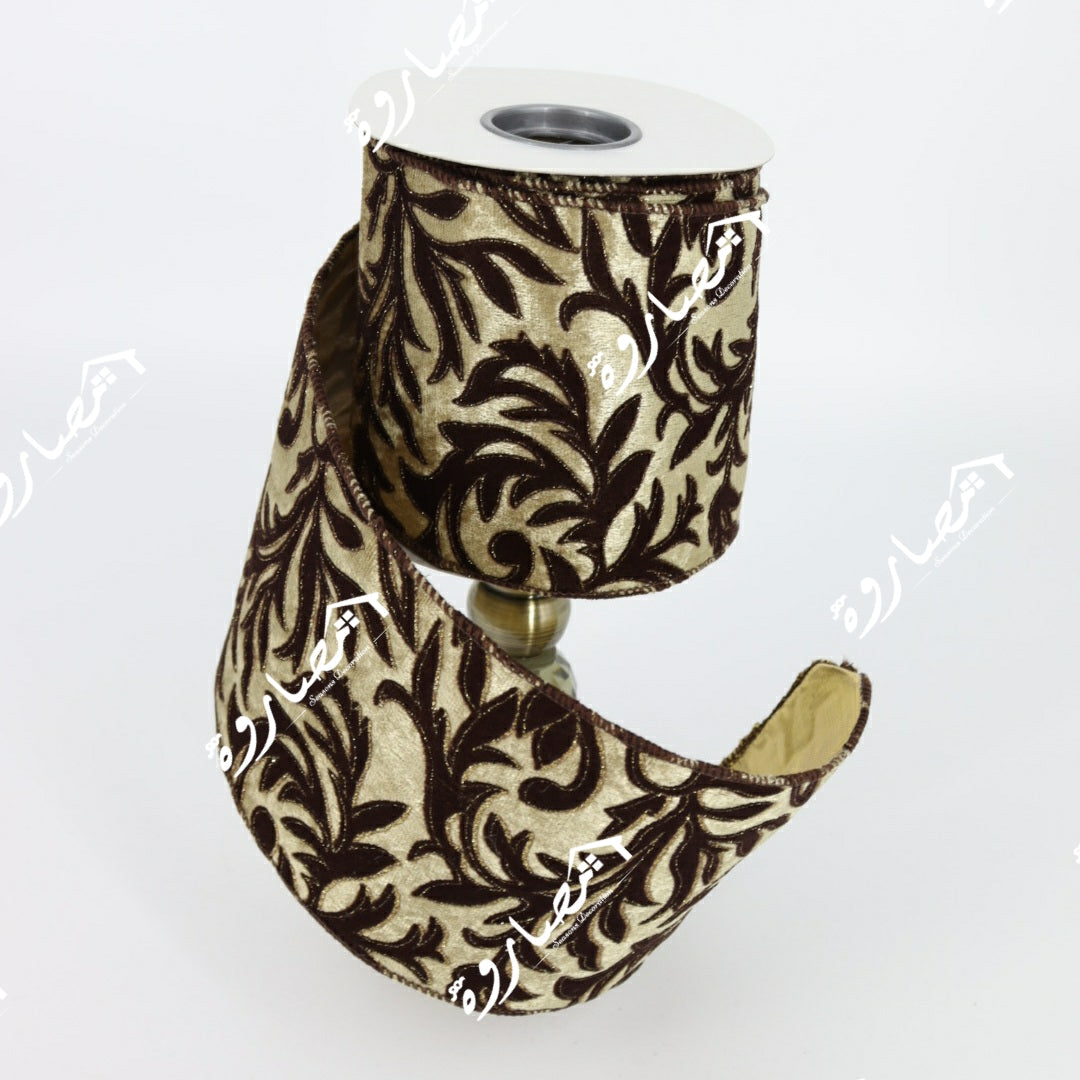 Acanthus Flocked Ribbon