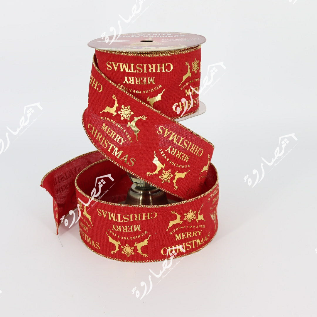 9 Meter Red/Gold Ribbon