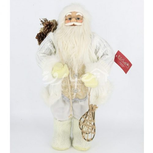 Fabric White/Champagne Santa