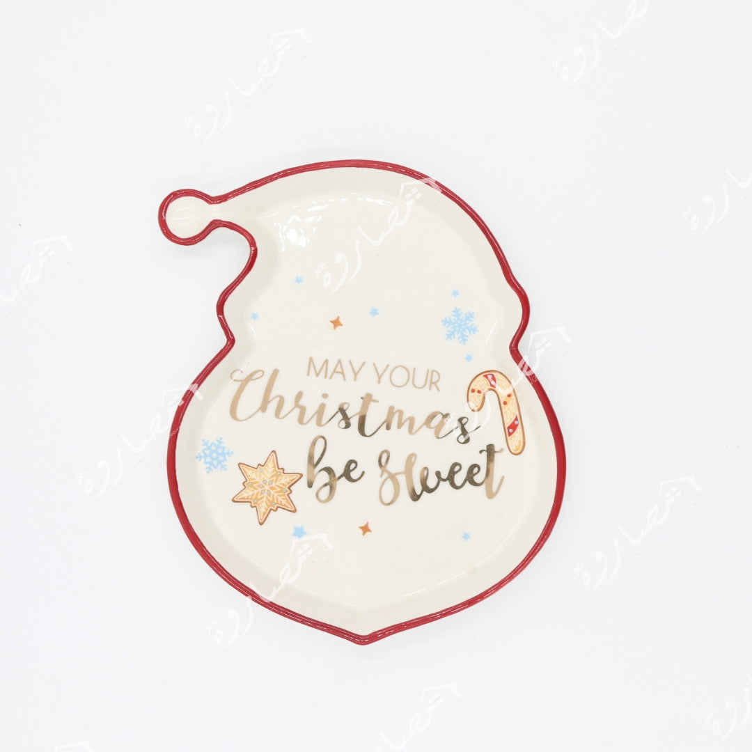 Christmas Santa's Head Cermaic platter