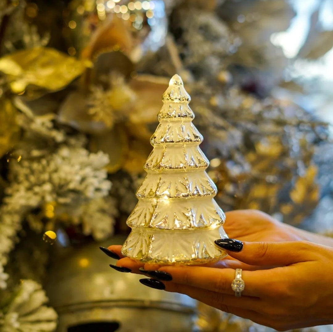 Mini Glass Lighted Tree