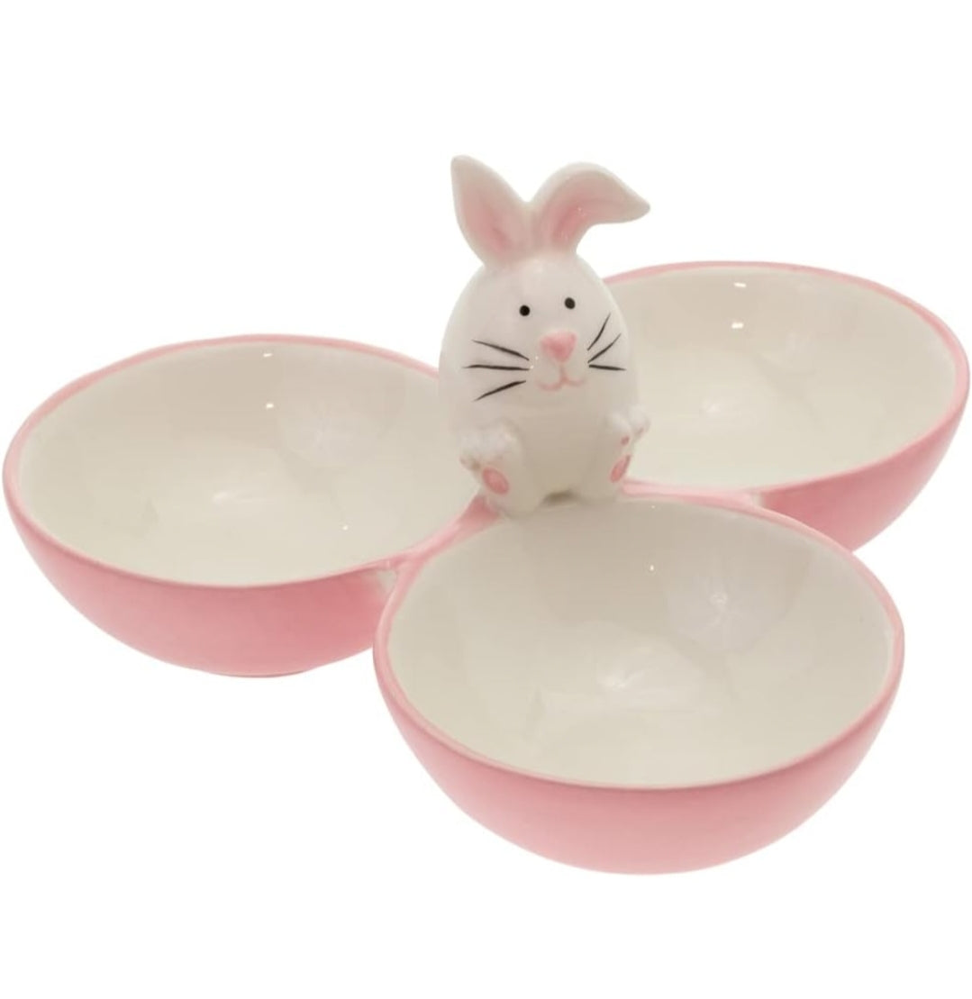 Ceramic Tri-Part Serving Bowl Easter