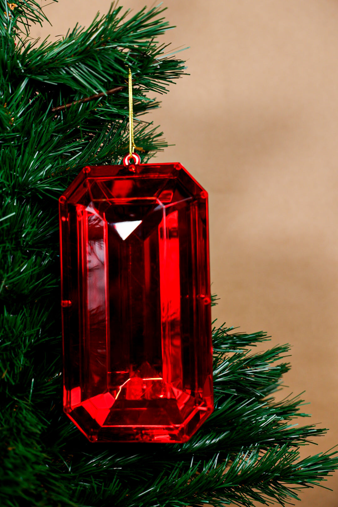 Acrylic Red Jewel Ornament Gem