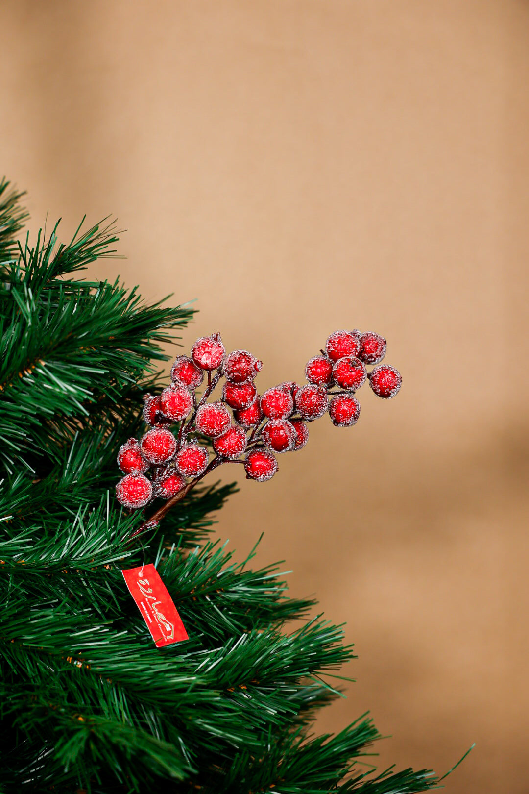 Flocked Berries Tree Pick
