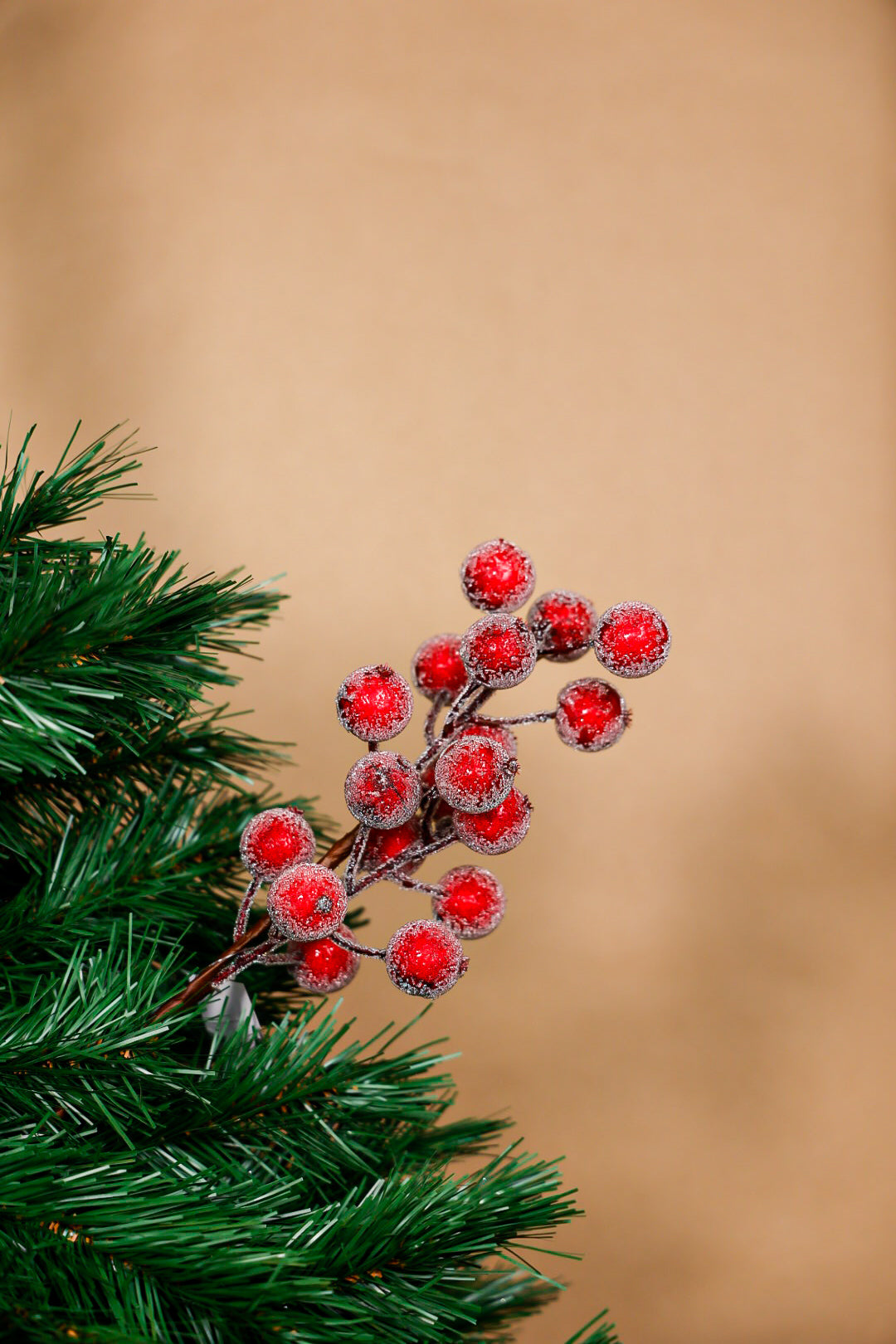 Flocked Berries Tree Pick