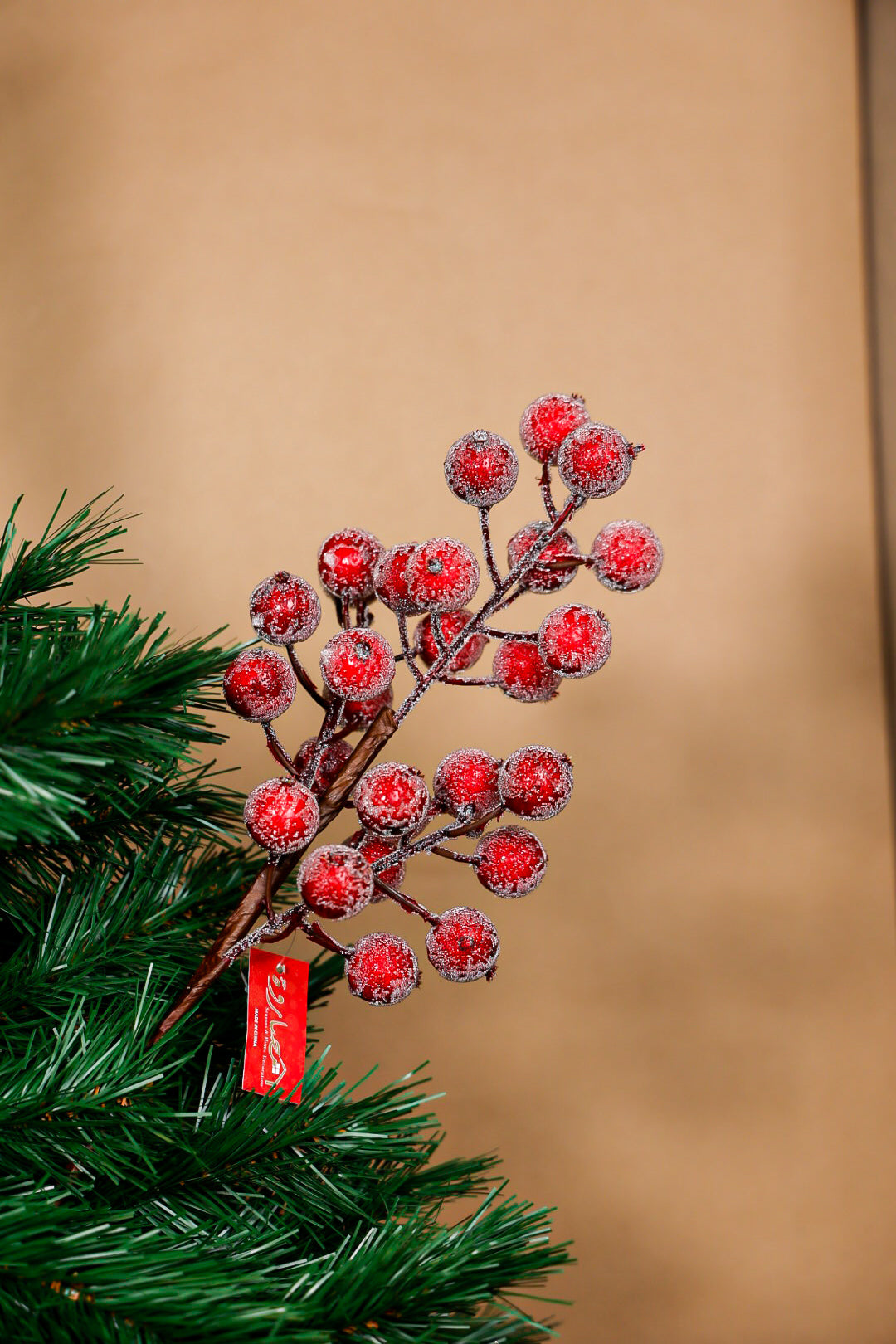 Flocked Berries Tree Spray