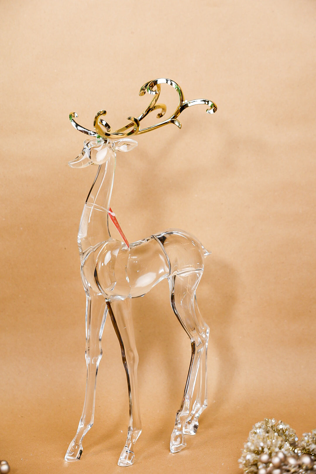 Acrylic Reindeer Gold Antlers