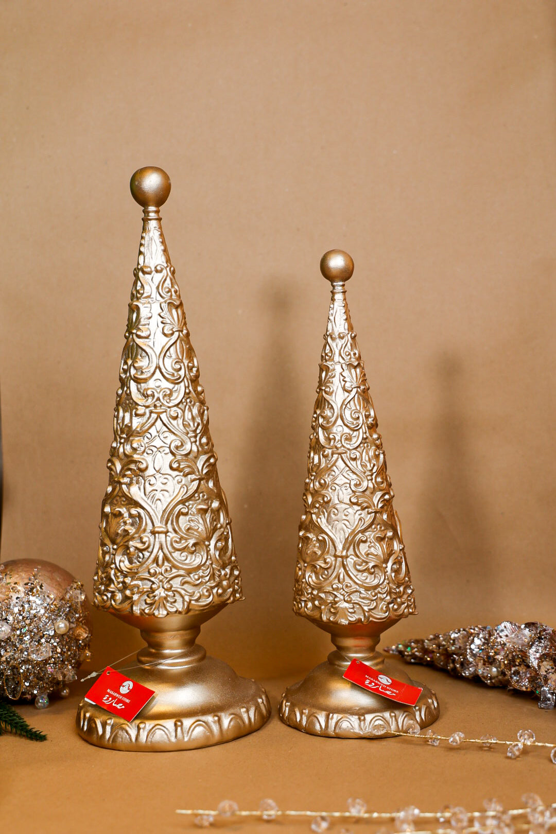 Champagne Christmas Tree Polyresin Gift