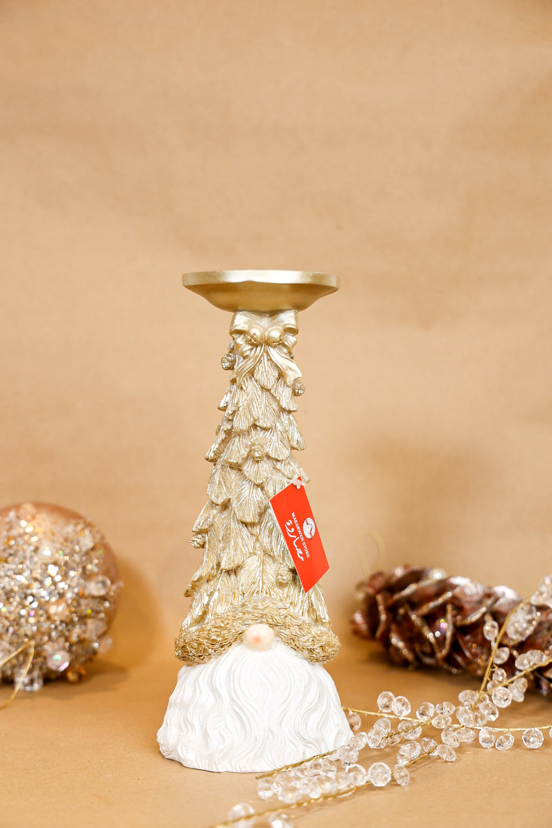 Santa Candle Holder Christmas Polyresin Gift