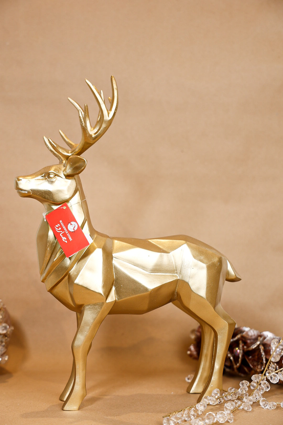 Gold Reindeer Polyresin Gift
