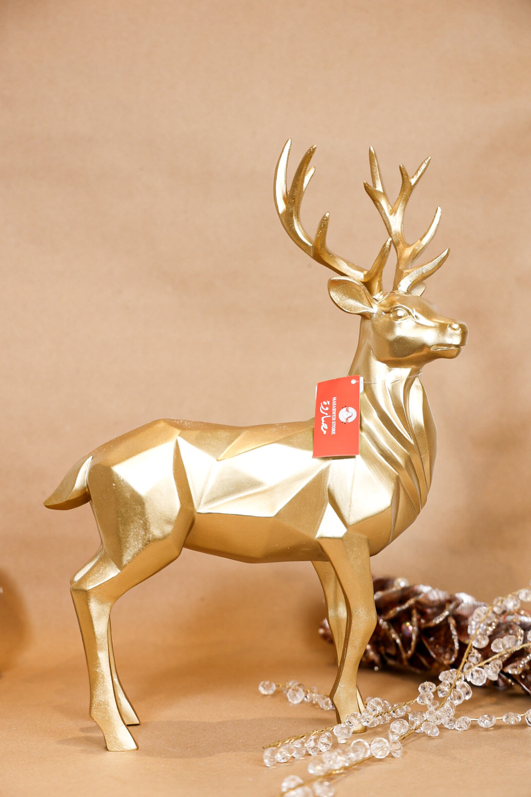Gold Reindeer Polyresin Gift