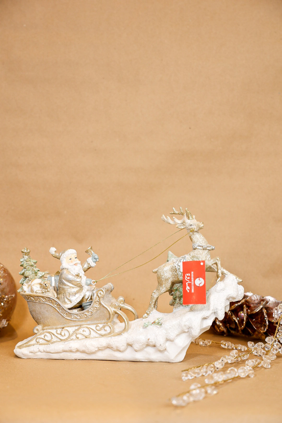 Santa in Sleigh Polyresin Gift