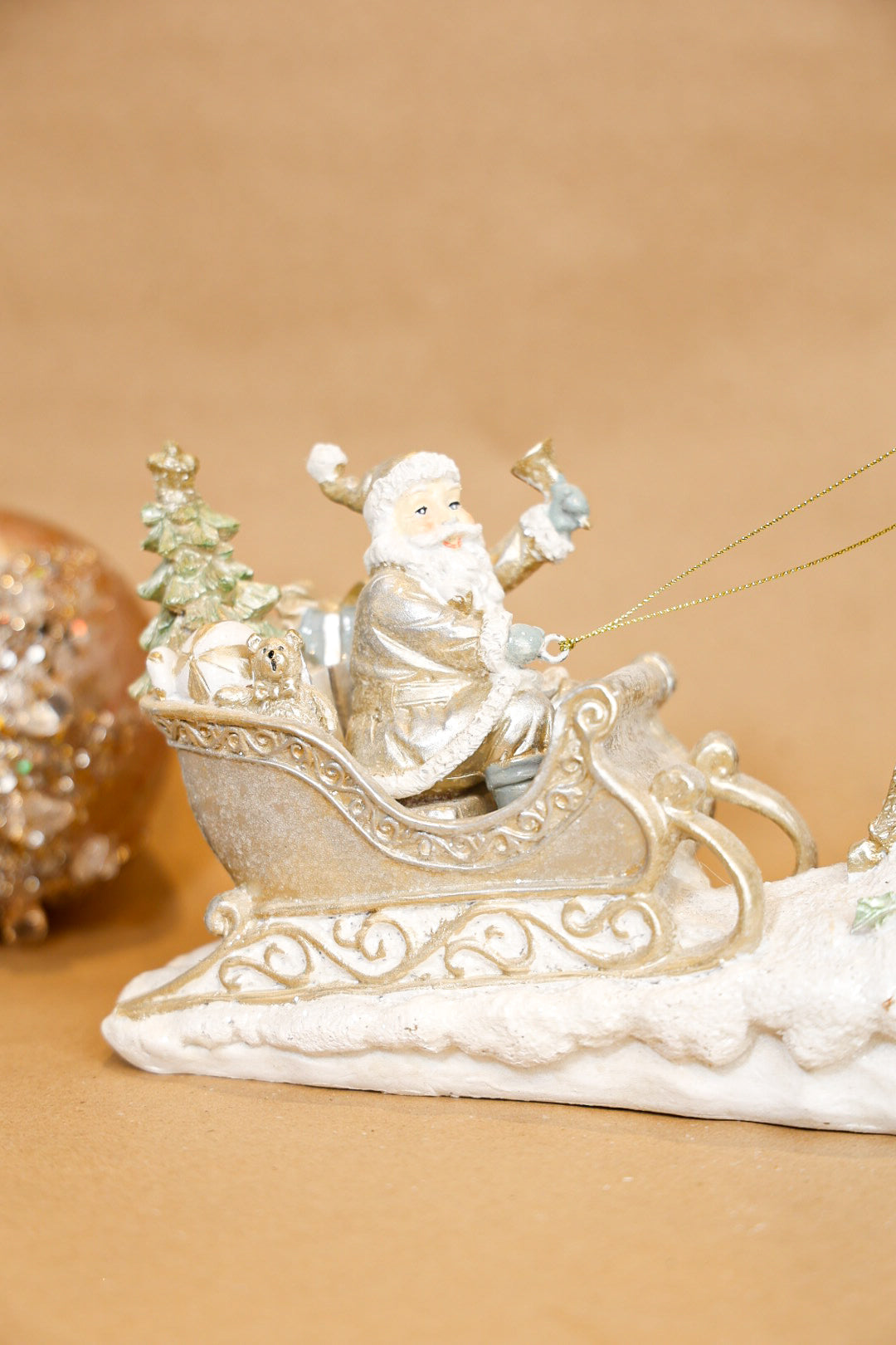 Santa in Sleigh Polyresin Gift