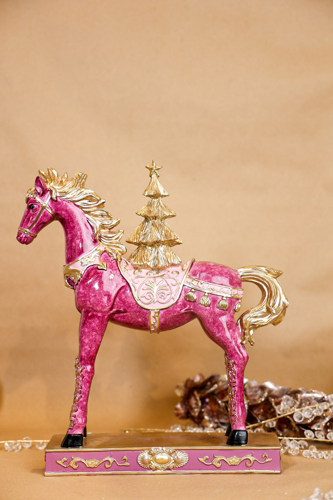 Christmas Horse Polyresin Gift