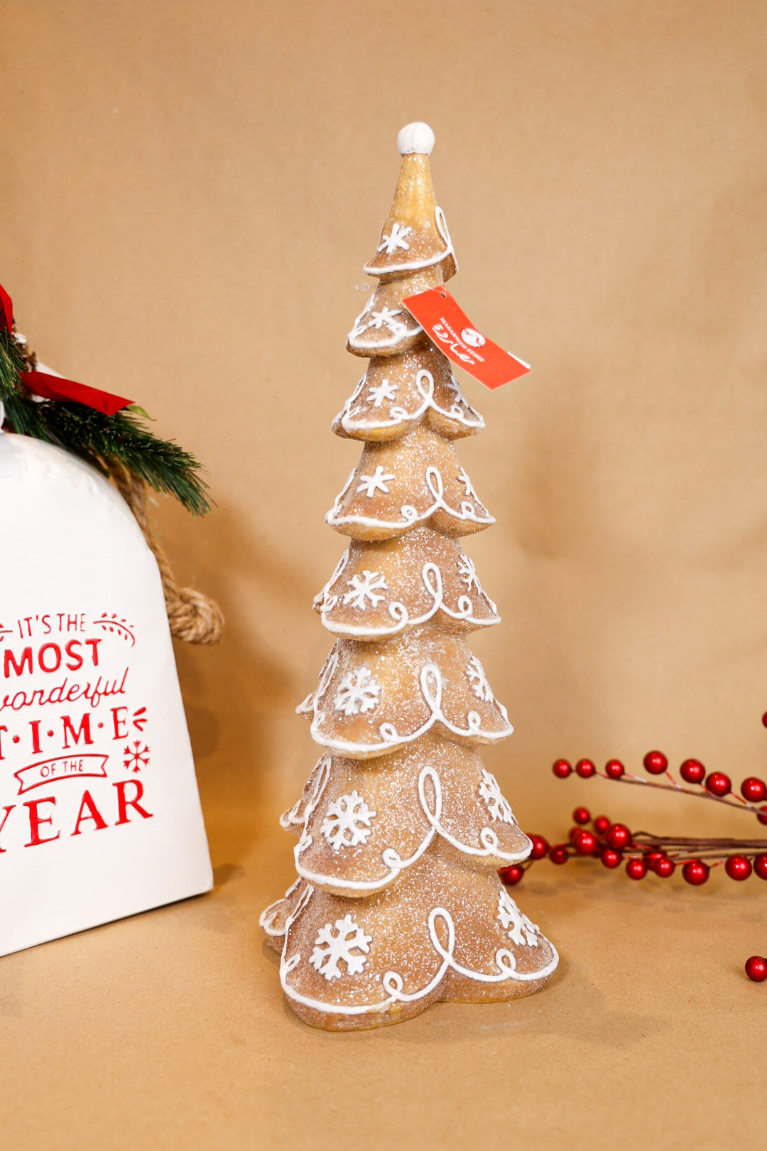 Gingerbread Tree Polyresin Tree