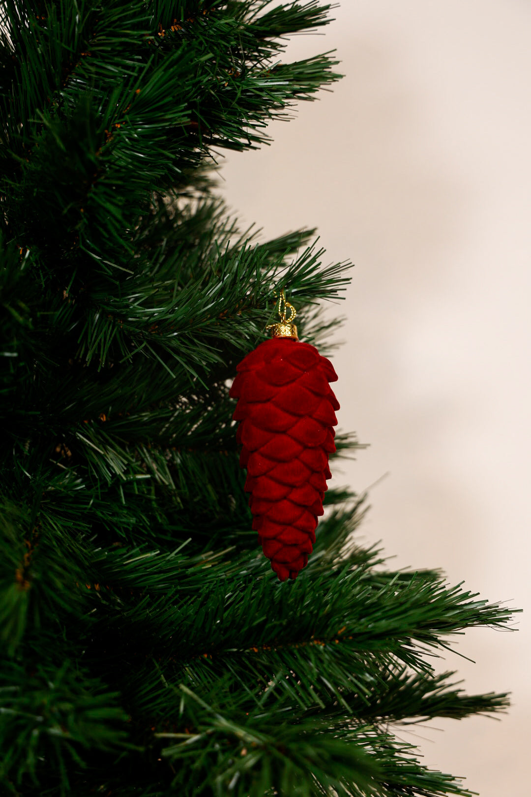 Velvet Burgundy Pine Orna