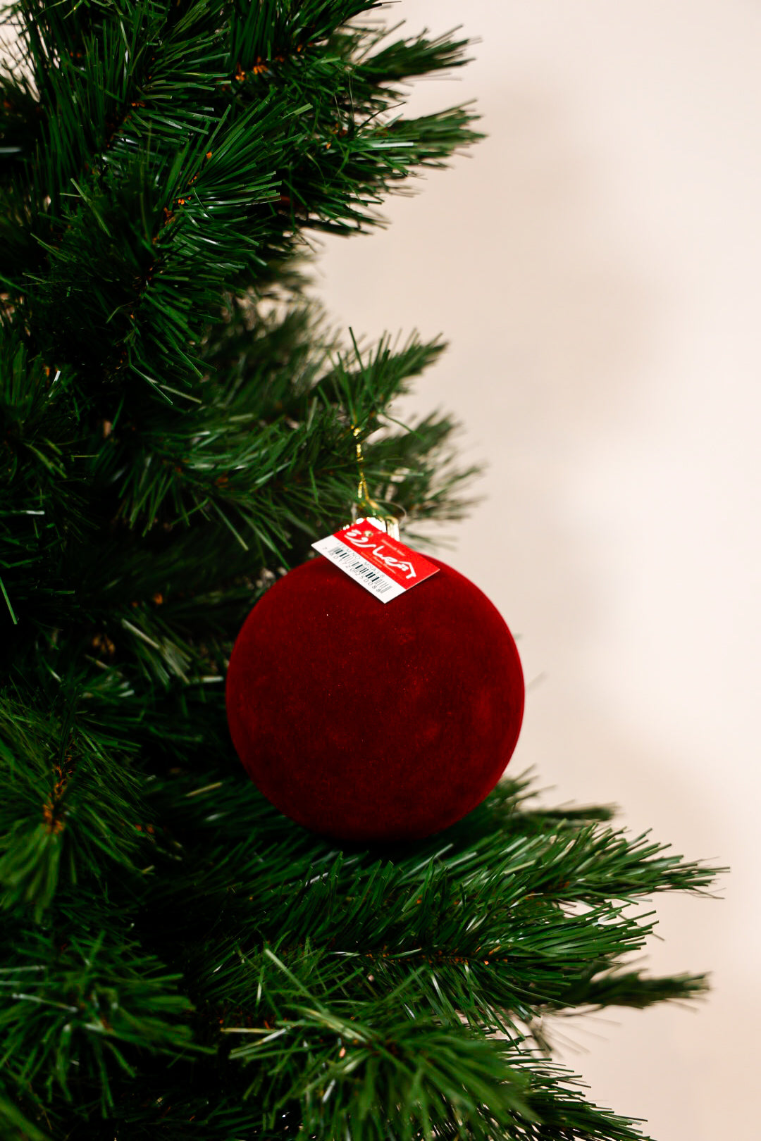 10CM Velvet Red Burgundy Ball