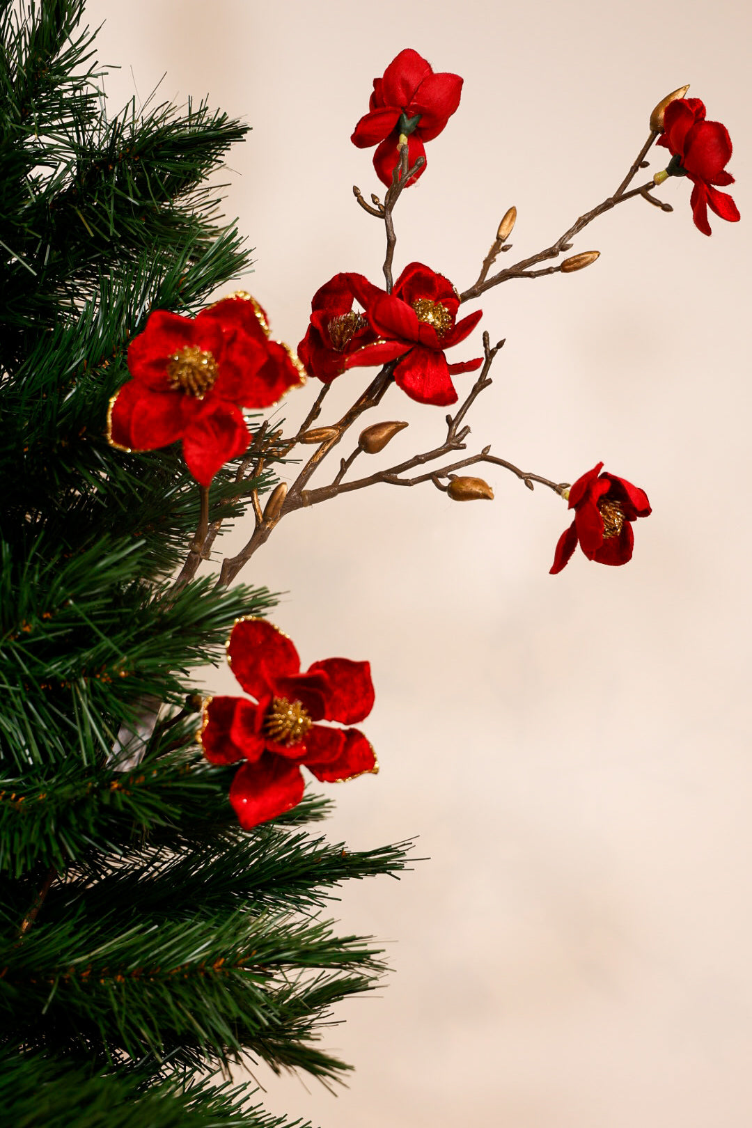 Red Velvet Mini Flower Tree Spray