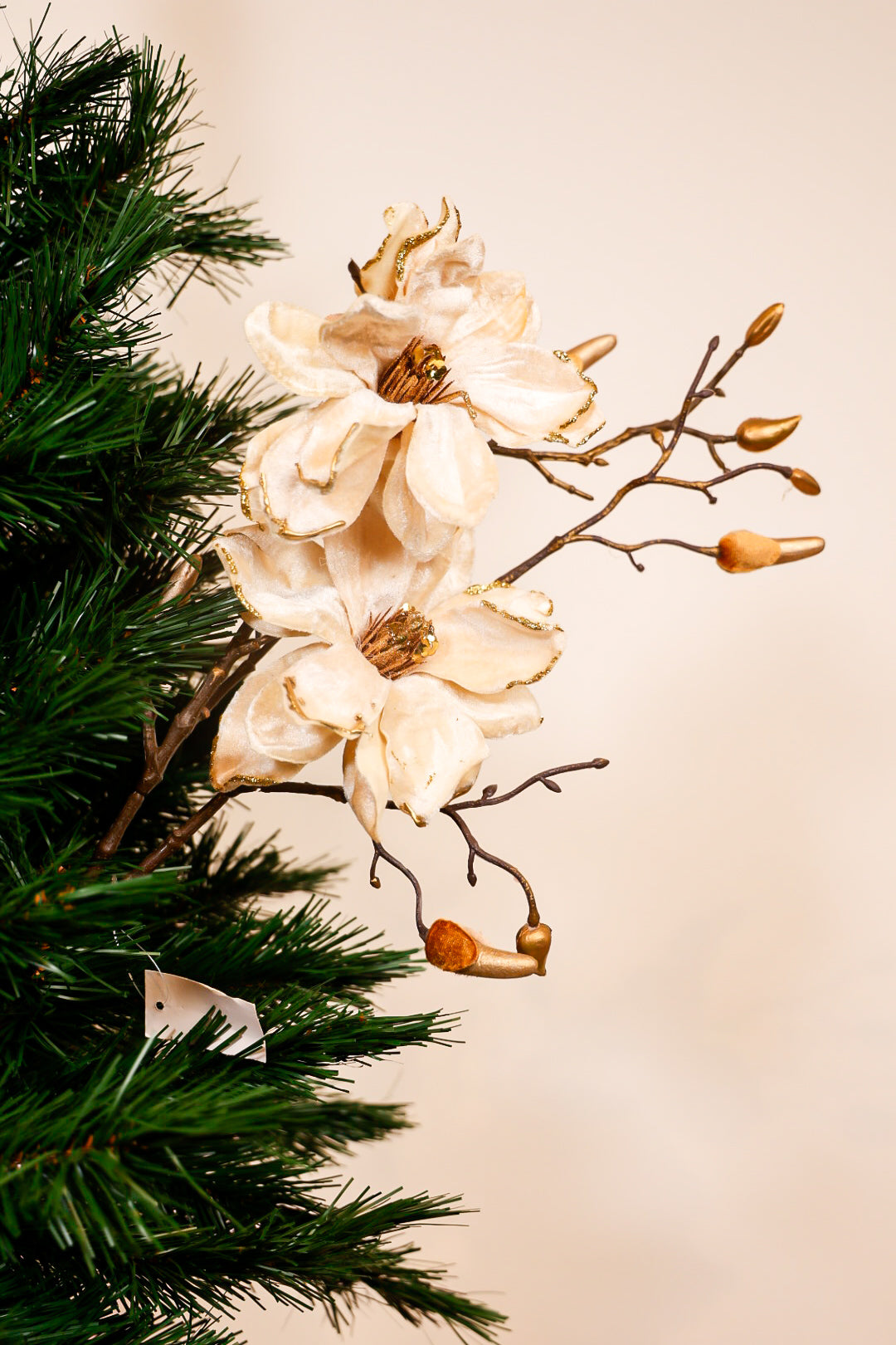 Champagne / Creamy Flower Tree Spray