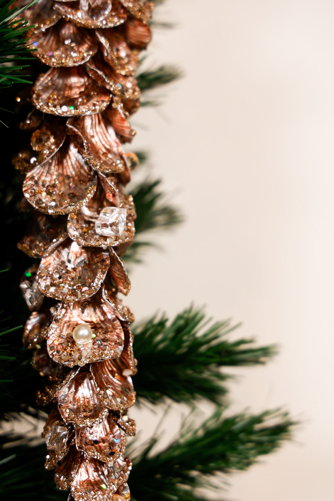 Jewelled / Crystal Encrusted Christmas Pine Cone Ornament