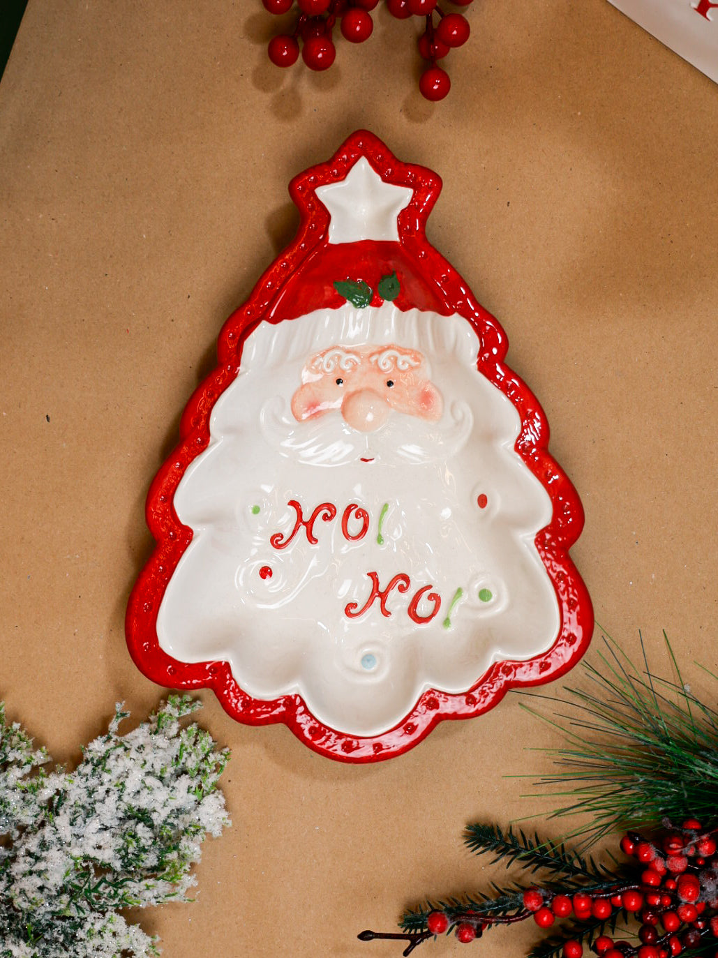 Christmas Santa Cermaic plate