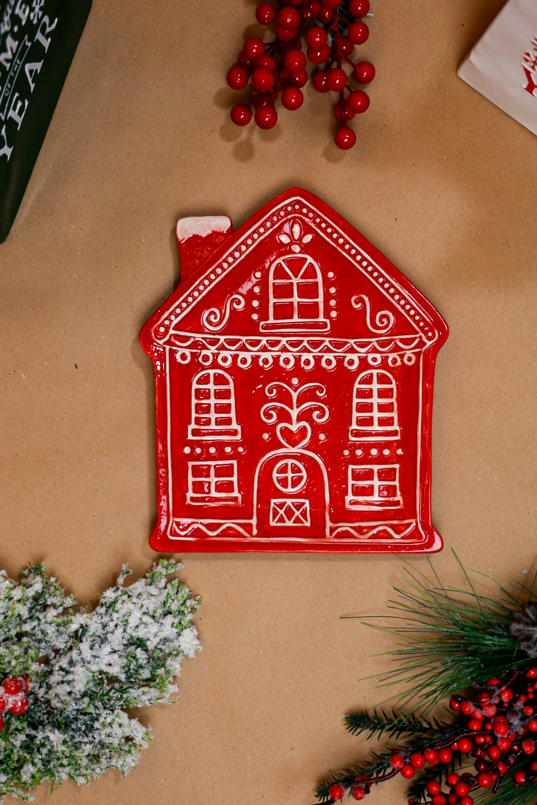 Christmas Ginger House Cermaic plate