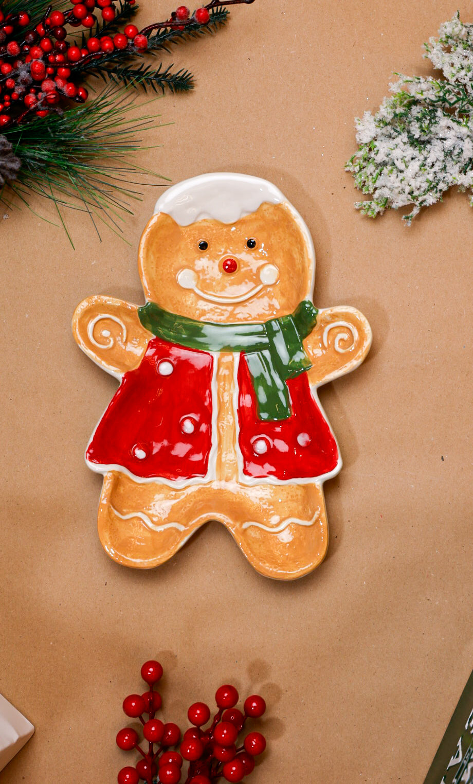 Gingerbread Christmas Cermaic plate
