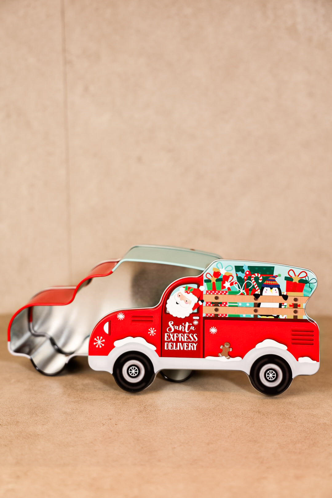 Christmas Truck Metal Box