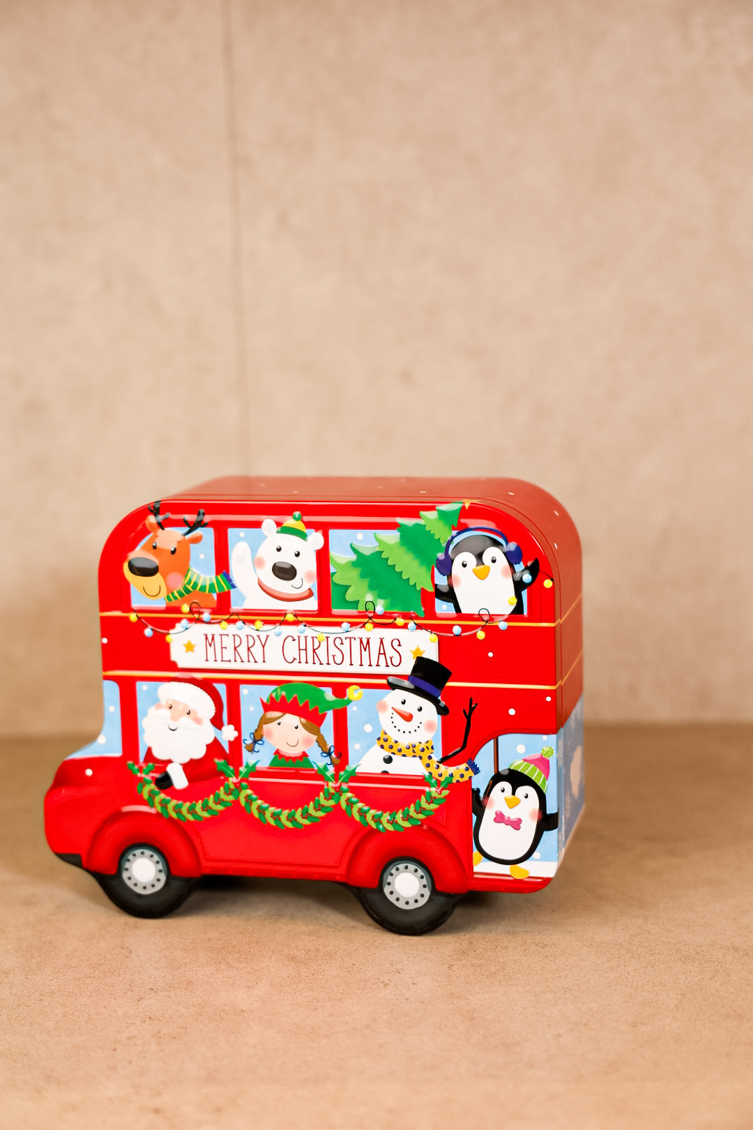 Christmas Bus Metal Box